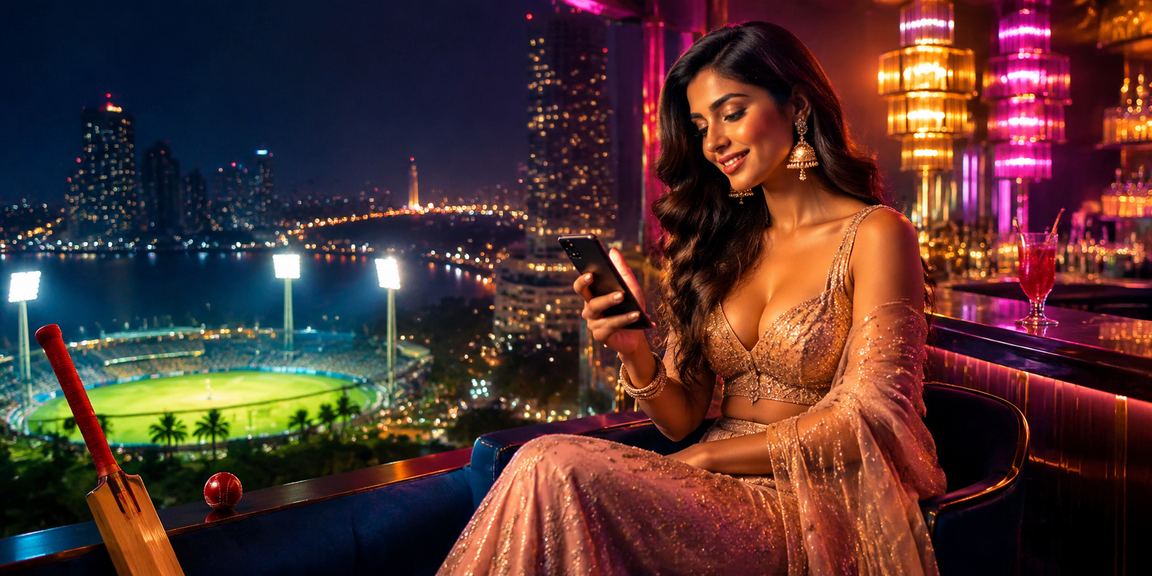 Caring person playing cricket betting on mobile in Bandra Mumbai